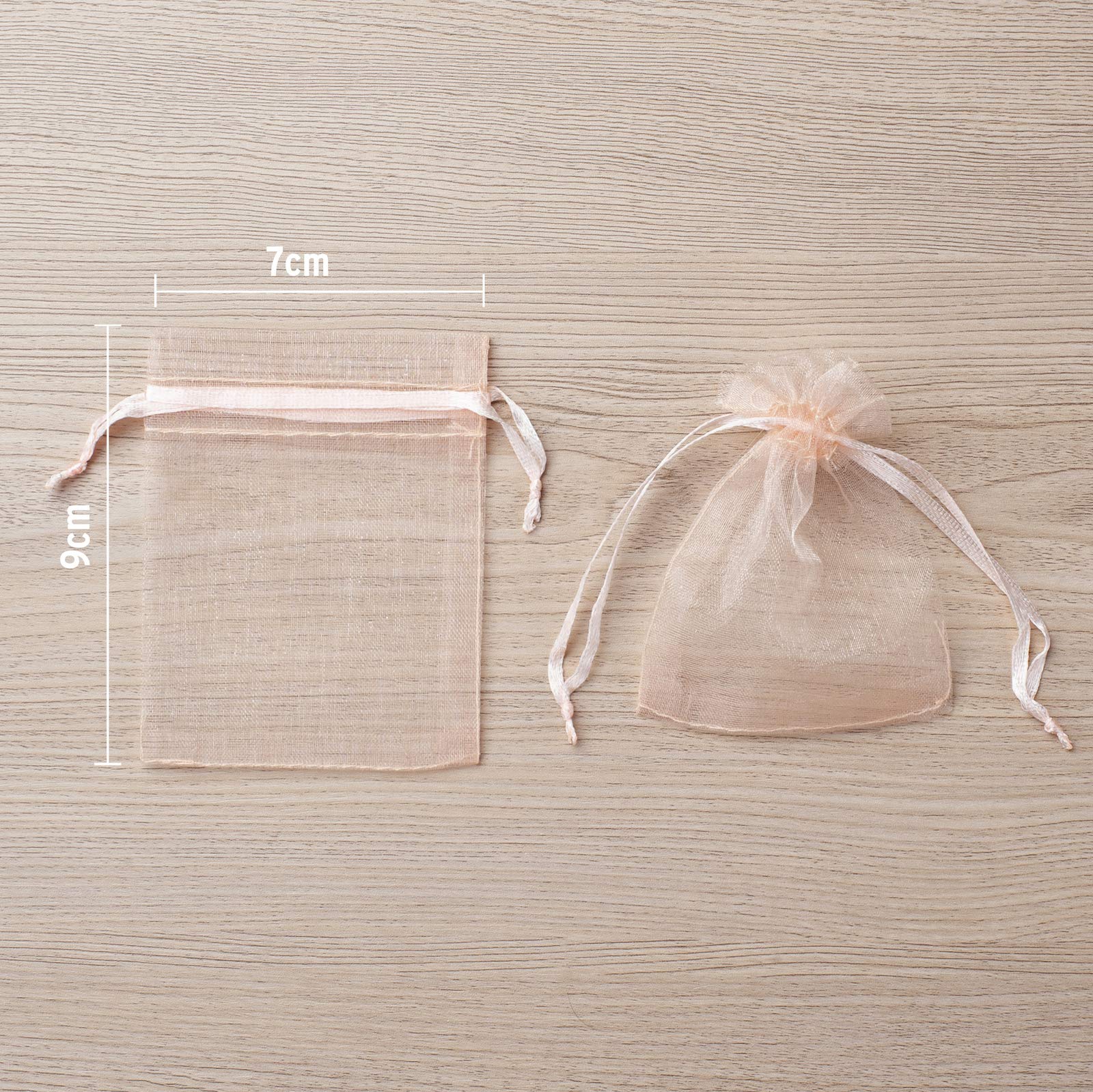 100Pcs 2x3 Inch Organza Gift Bags - Sheer Drawstring Pouches for Jewelry, Wedding Favors, Christmas Party, Mini Candy Bags | Perfect for Bridal Shower, Baby Shower, Birthday Party & DIY Crafts