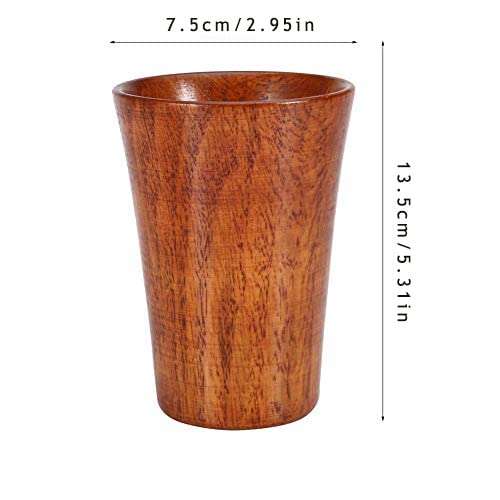 Handmade Primitive Natural Wooden Tea Cups - Eco-Friendly Wooden Mugs for Coffee, Beer, Milk | Perfect for Camping, Picnics & Rustic Home Decor