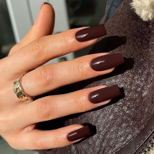 glossy brown