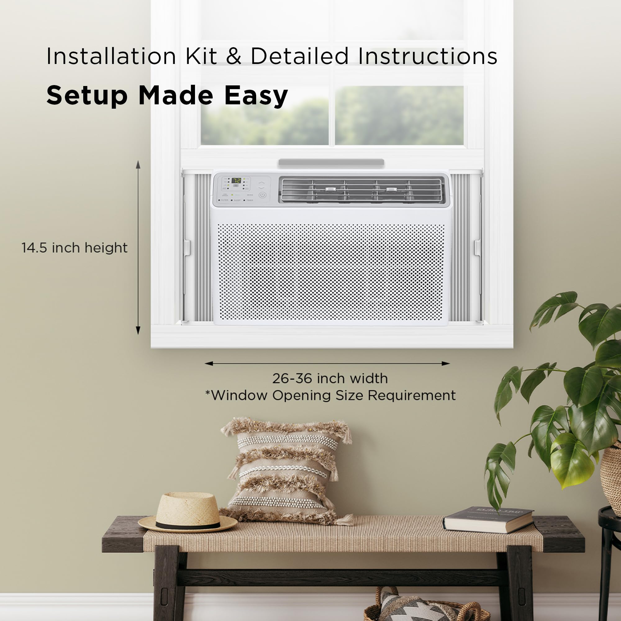 TCL 8,000 BTU Smart Window Air Conditioner with WiFi & Remote - Cool & Quiet for Small Rooms (12x12 ft) - Perfect for Bedrooms, Offices & Apartments