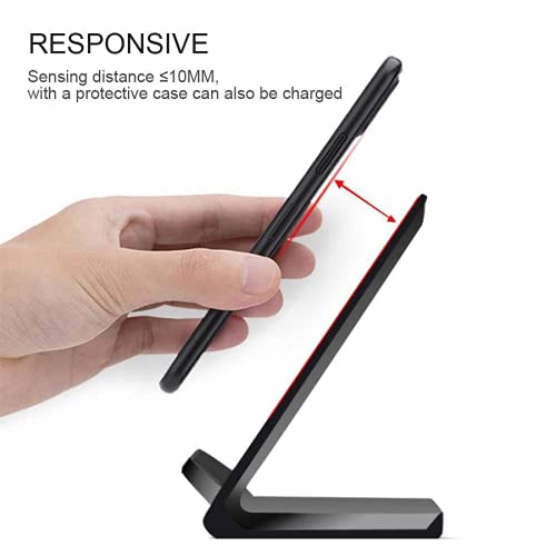 UrbanX Wireless Charger Stand - Qi-Certified Fast Charging Pad for Samsung Galaxy Note 20 5G, 10W Fast Wireless Charger for iPhone 13/12/11/X, AirPods (No AC Adapter Included) | Perfect for Bedside, Office & Travel
