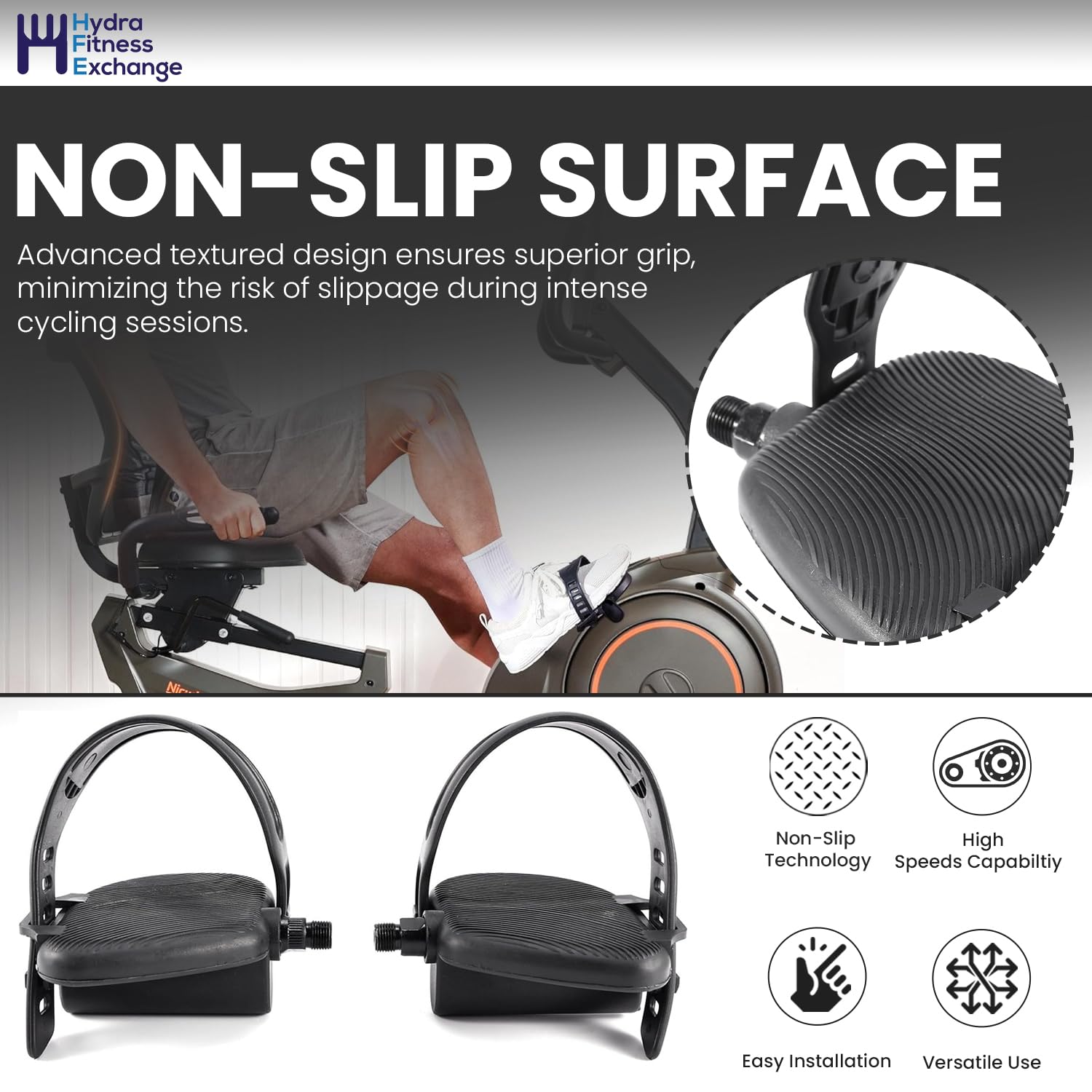 Schwinn Fitness Bike Pedal with Strap - Compatible with 130, 230, Journey 1.0 & 2.0 Upright Bikes - Replacement Right Pedal 8003324 - Perfect for Home Gym Workouts & Indoor Cycling