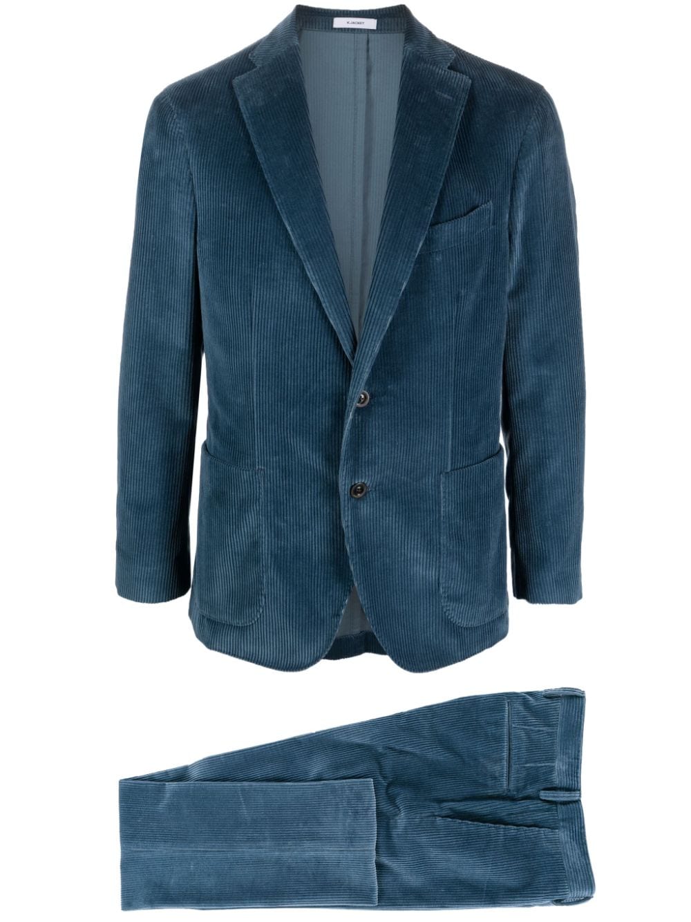 Boglioli Men's Blue Slim Fit Suit - Premium Italian Wool Business Attire for Weddings, Office & Formal Events