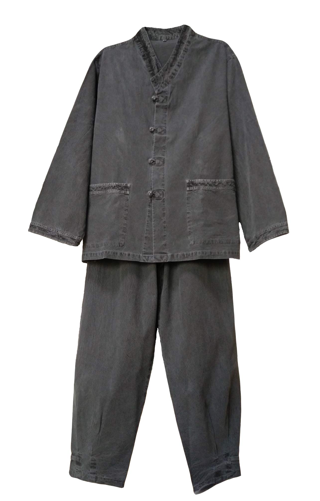 Altair 100% Cotton Men & Women's Zen Meditation Outfit - Modern Korean Hanbok Style Shirt & Pants Set for Yoga, Mindfulness & Spiritual Retreats