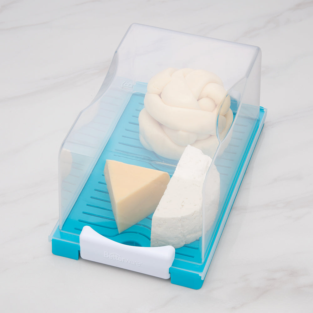 Airtight Cheese Storage Container - BPA-Free Plastic Cheese Keeper with Lid for Freshness - Perfect for Refrigerator, Picnics, and Lunch Boxes