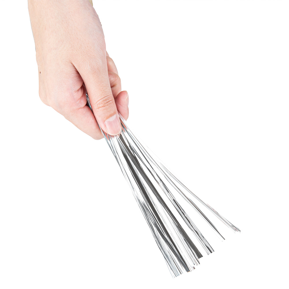 Silver Metallic Twist Ties for Bags - 500 Count Box | Reusable Bag Closures for Food Storage, Gift Wrapping & Organizing