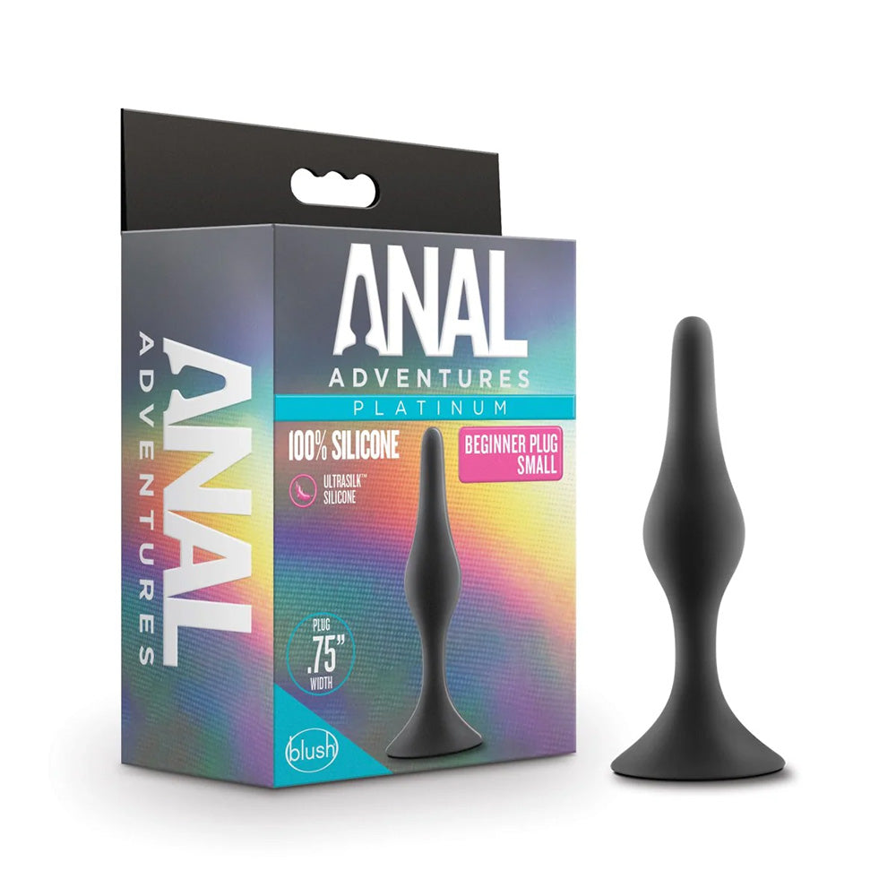 Anal Adventures Platinum Silicone Beginner's Butt Plug - Small Size for Comfortable Anal Training | Perfect for First-Time Users & Couples Play