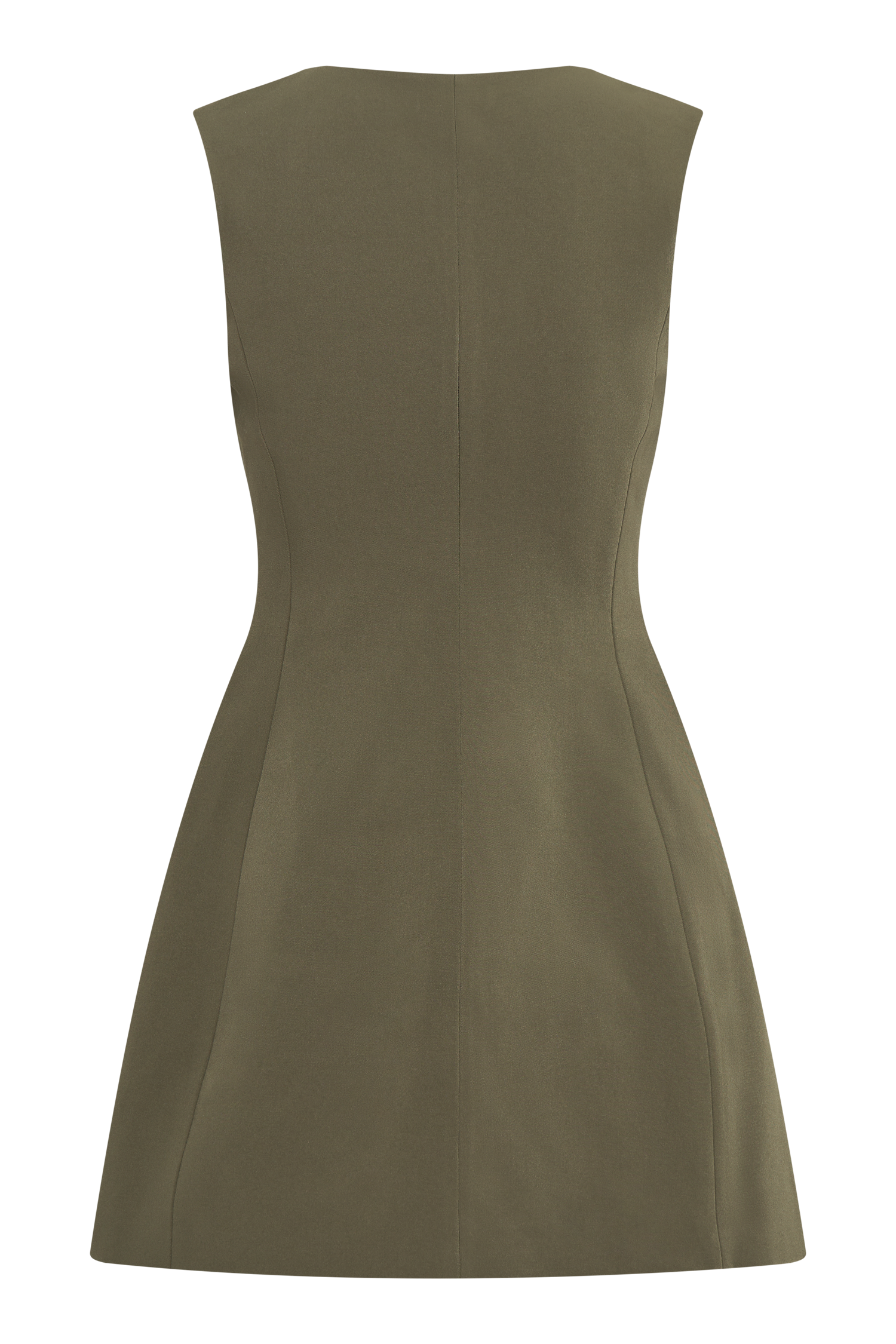 Lysandre Women's Crepe Mini Dress in Military Olive - Elegant Casual & Party Wear for Date Nights and Special Occasions