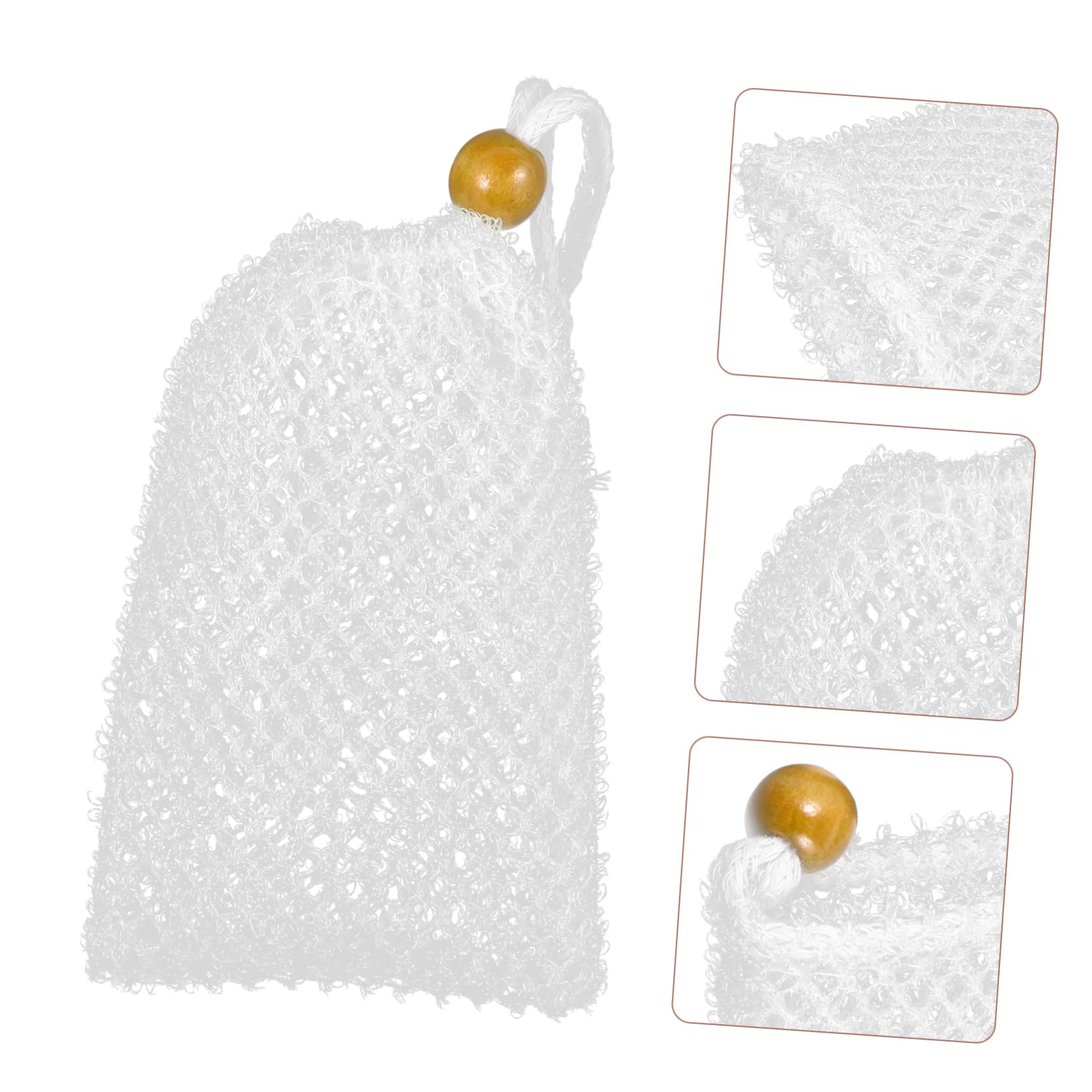1pc Natural Nylon Soap Bag & Body Scrub Sponge - Mesh Soap Saver, Foaming Net & Bath Scrubber for Shower, Travel & Eco-Friendly Skincare Routine