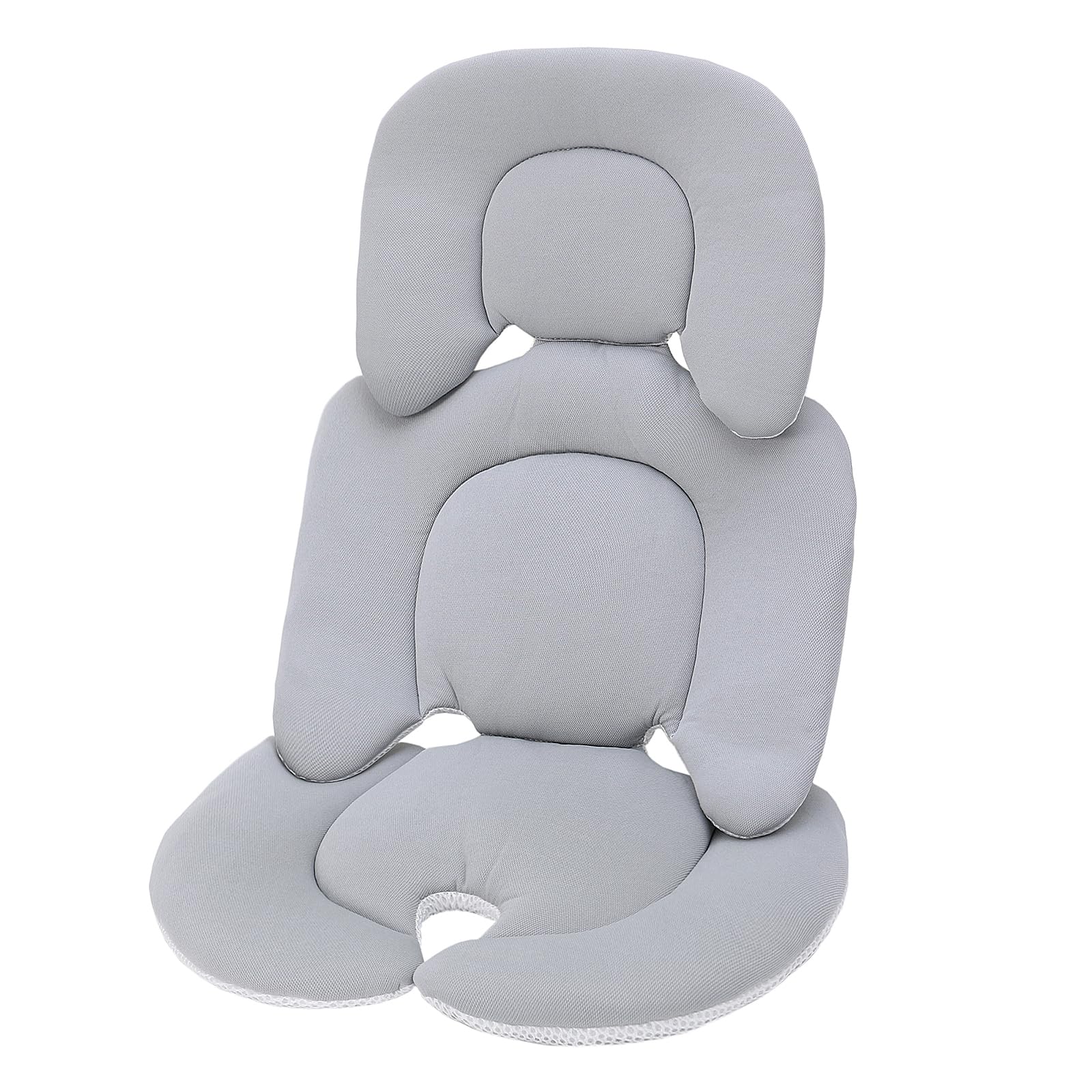 **Universal Infant Car Seat Insert & Baby Stroller Cushion for Newborns – Reversible, Breathable & Soft Safety Seat Mat (Gray) – Perfect for Car Seats, Strollers & Shopping Baskets**