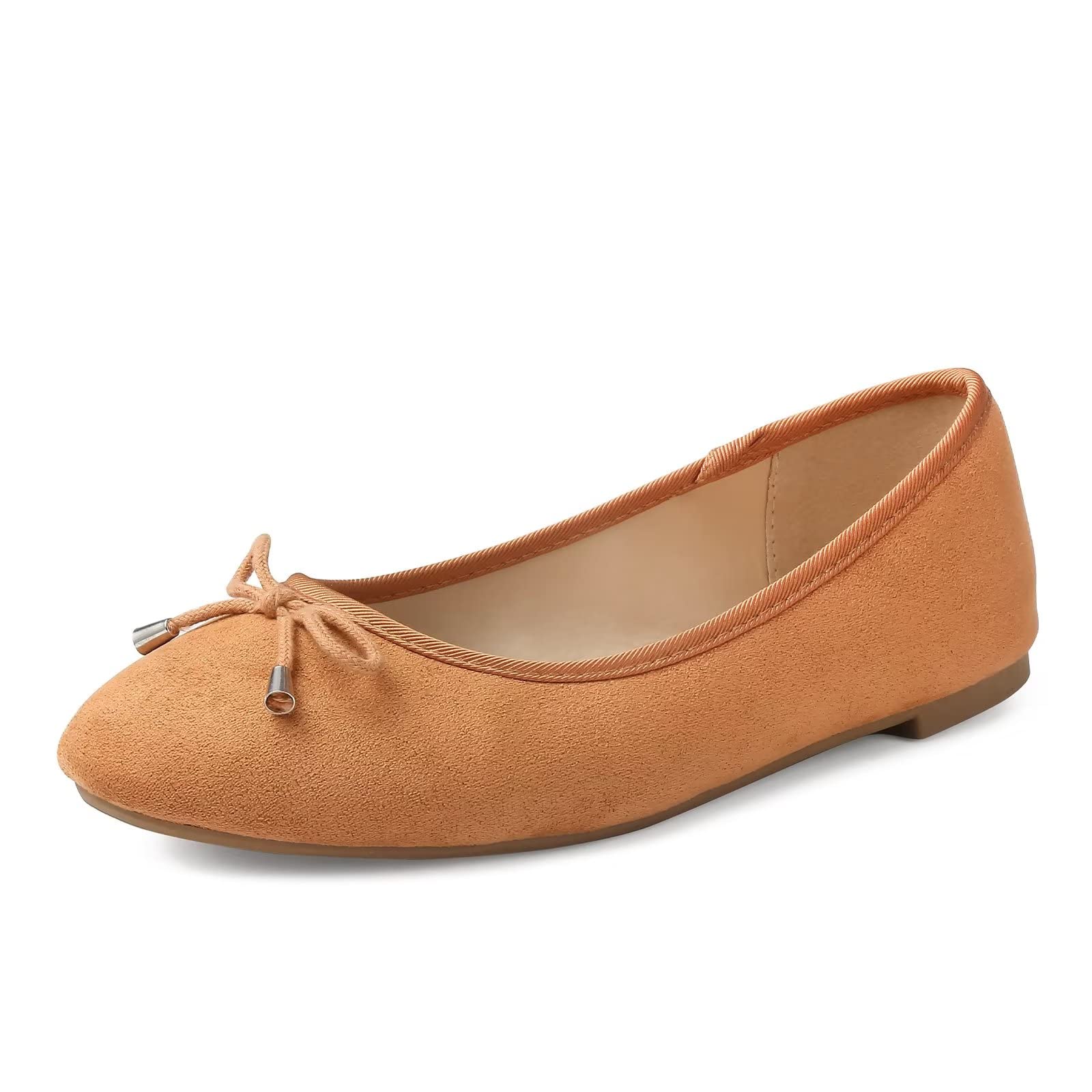 MUSSHOE Women's Slip-On Ballet Flats - Comfortable Round Toe Loafers for Casual Wear, Office & Travel | Breathable & Lightweight Everyday Shoes