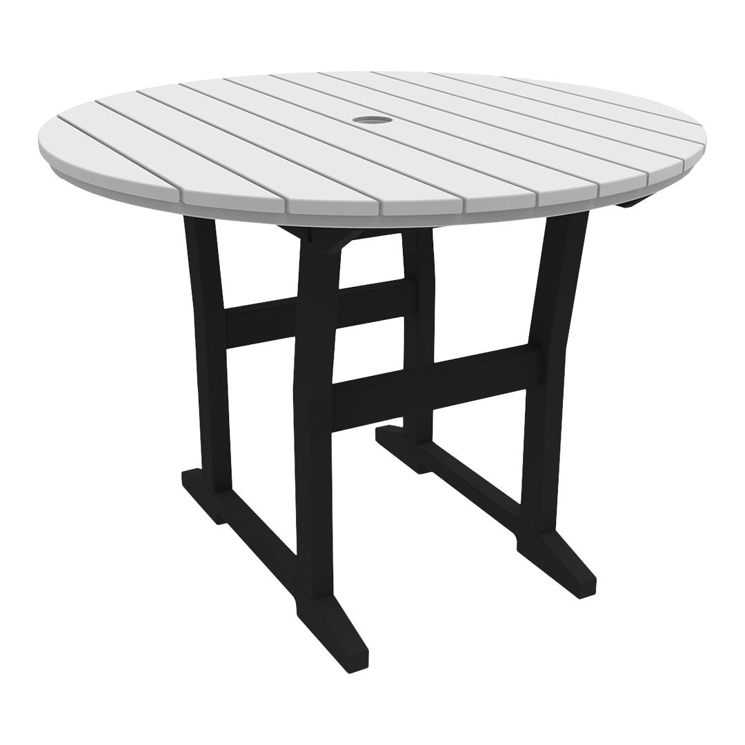 Coastline Cafe Round Dining Table - 36 Inch Modern Kitchen Table for Small Spaces, Breakfast Nook & Apartment - Perfect for Coffee Shops, Restaurants & Home Decor