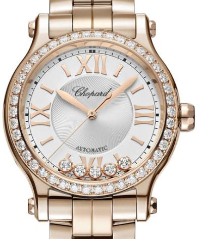 Chopard Happy Sport Ethical Rose Gold & Diamonds Women's Watch - Luxury Swiss Timepiece for Elegant Occasions & Special Events