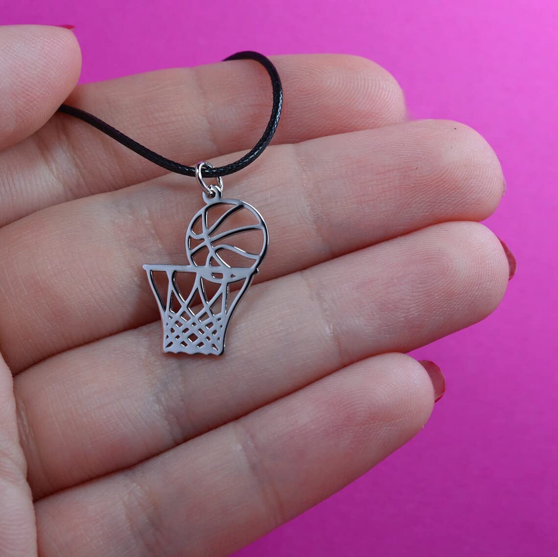 925 Sterling Silver Basketball Hoop Pendant Necklace - Perfect Gift for Women, Men, Coaches & Athletes | Sport Jewelry for Birthday, Fitness & Fashion | Ideal for Basketball Lovers & Teen Girls