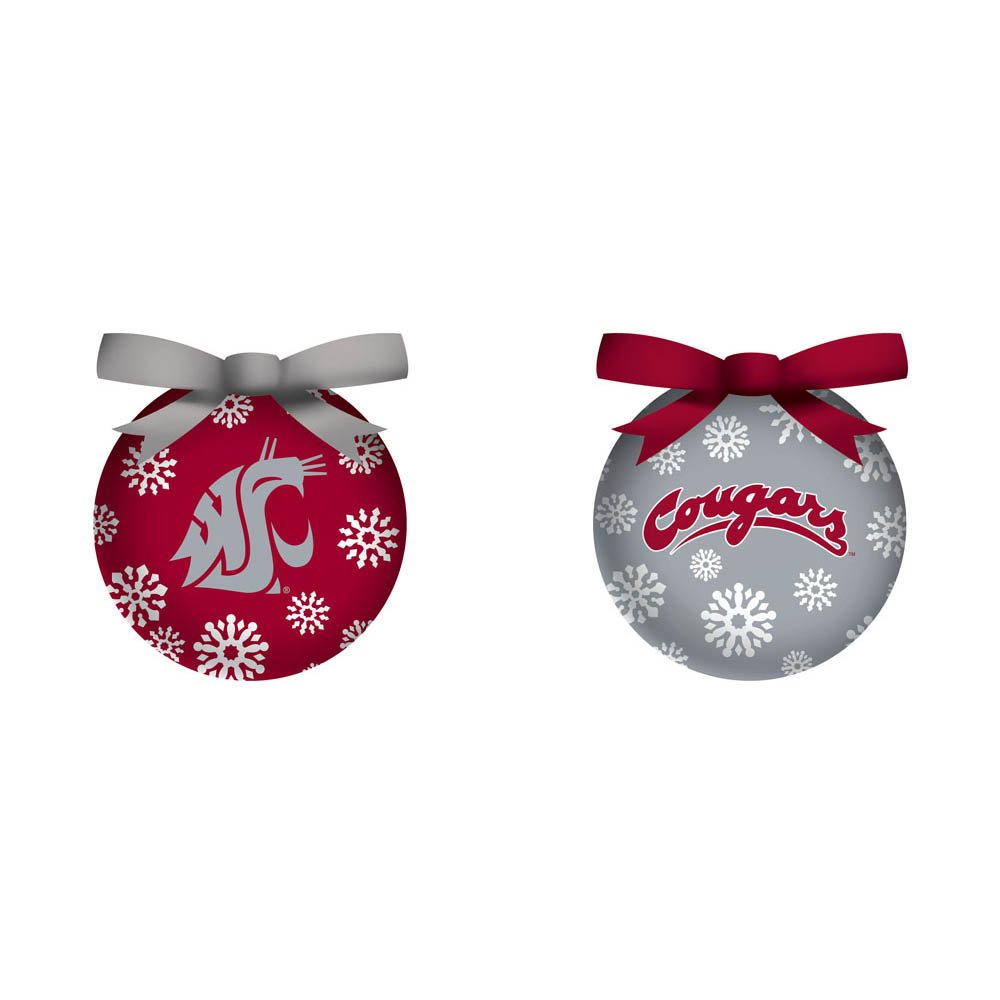 Washington State Cougars LED Boxed Ornament Set - Team Sports America - Perfect for College Football Fan Decor, Game Day Party Supplies & Holiday Gifts