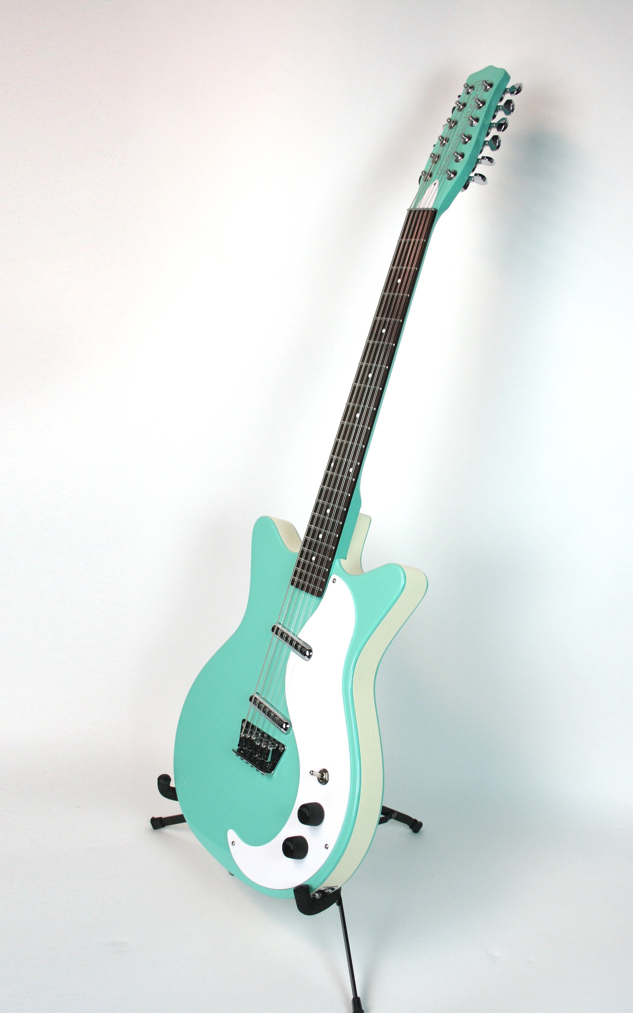 Danelectro '59 12-String Electric Guitar in Aqua Blue - Perfect for Rock, Blues & Vintage Music Performances