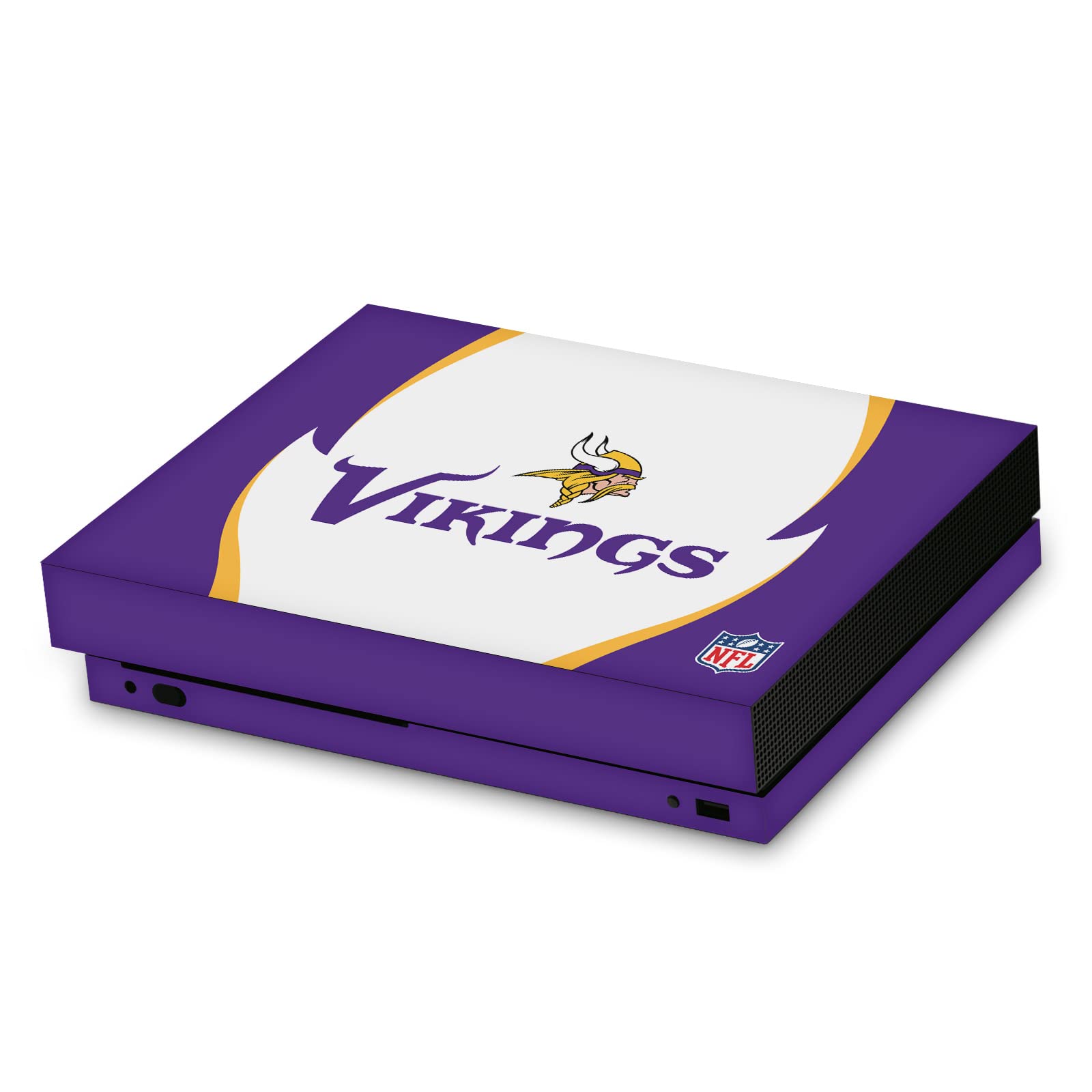 Official NFL Licensed Minnesota Vikings Vinyl Skin Sticker Cover Compatible with Xbox One X Console - Perfect for Gaming Enthusiasts and Team Fans