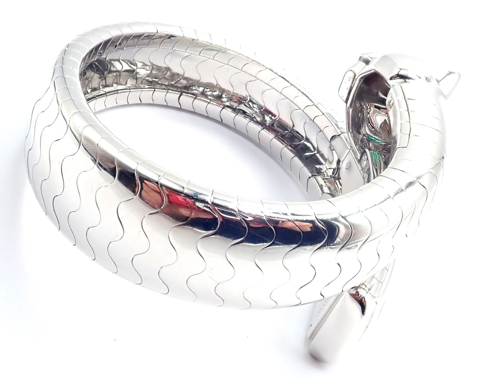 Cartier Panther Panthere 18K White Gold Lakarda Bangle Bracelet Watch - Luxury Women's Jewelry for Special Occasions & Formal Events