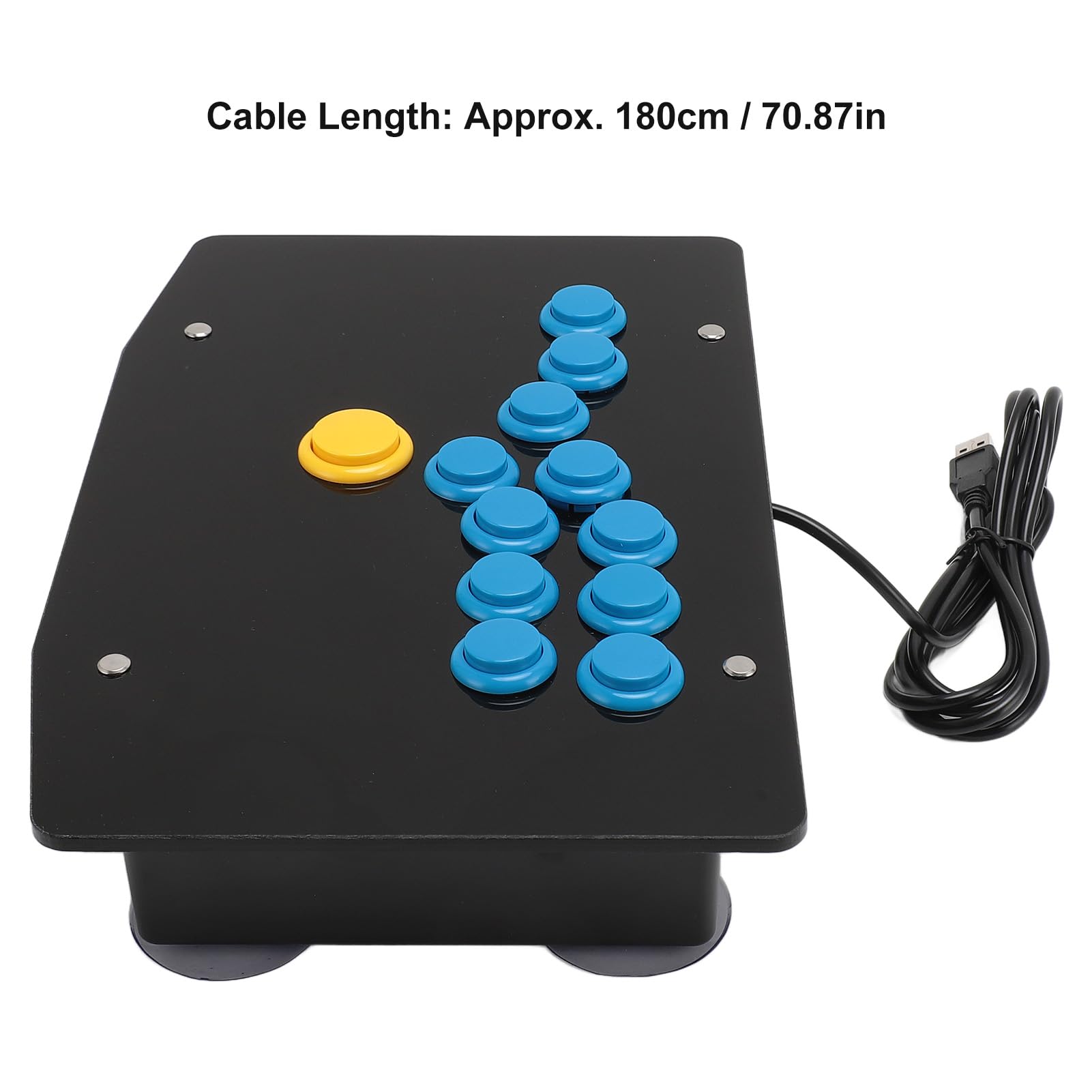 Cuifati 12-Key Arcade Stick for PC/PS3/Switch - Hot Swap SOCD Turbo for Fighting Games