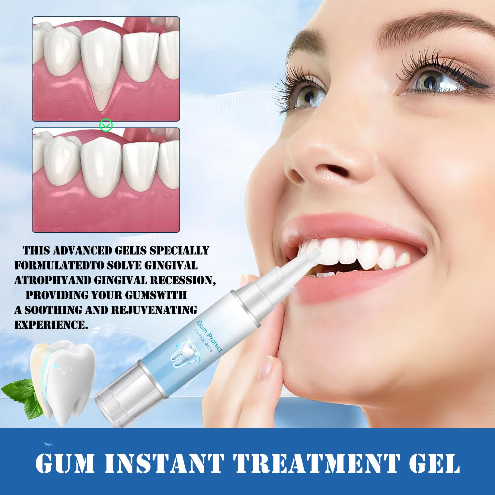 Neslemy™ Gum Shield Therapy Gel for Teeth Whitening & Gum Care - Pack of 3 | Instant Relief for Sensitive Gums, Oral Health Treatment | Perfect for Daily Dental Care & Teeth Whitening Routine