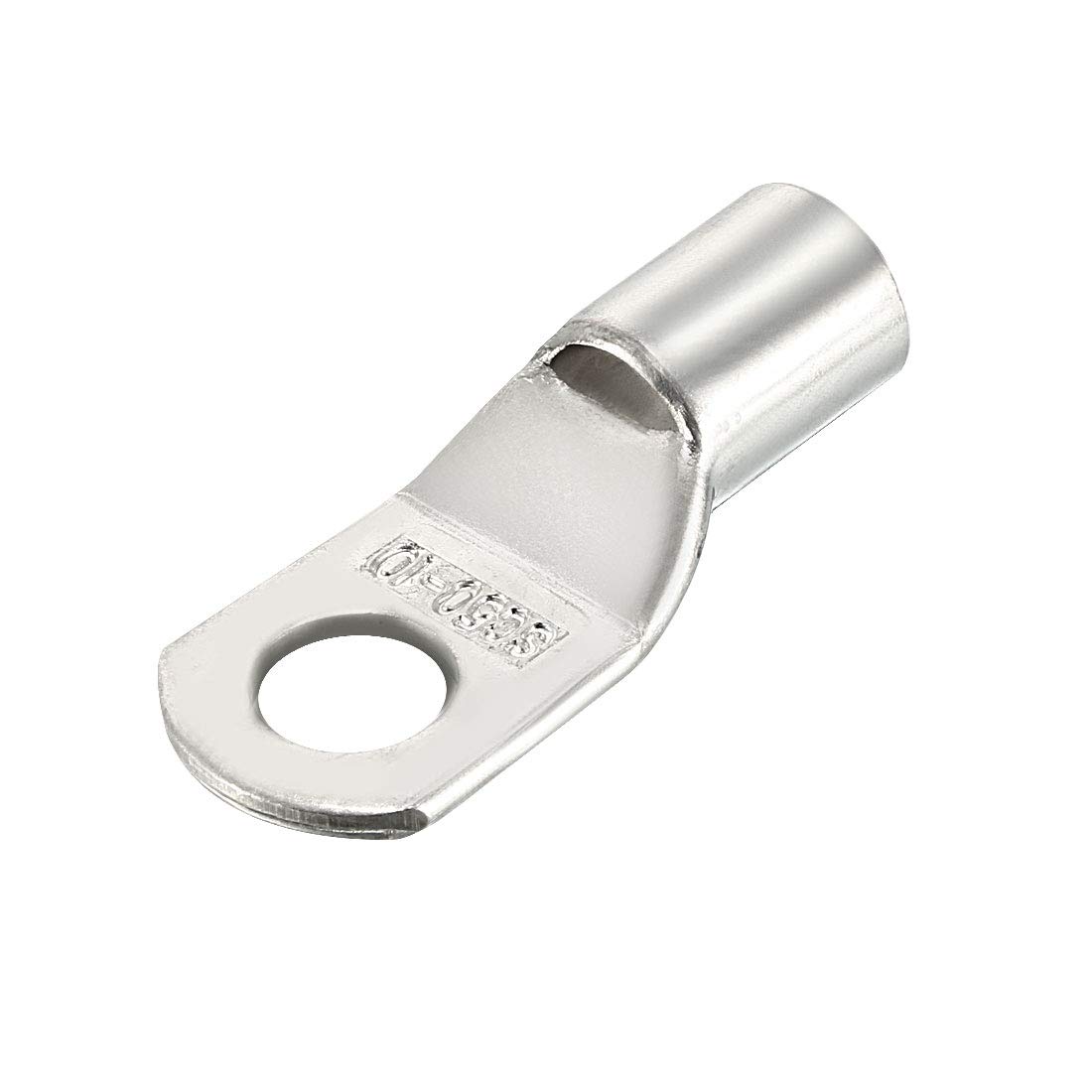 uxcell 7AWG SC50-10 Copper Wire Lugs with Bolt Hole - Silver Tone Battery Cable Ring Terminals (20Pcs) for Marine, Solar & Automotive Electrical Connections