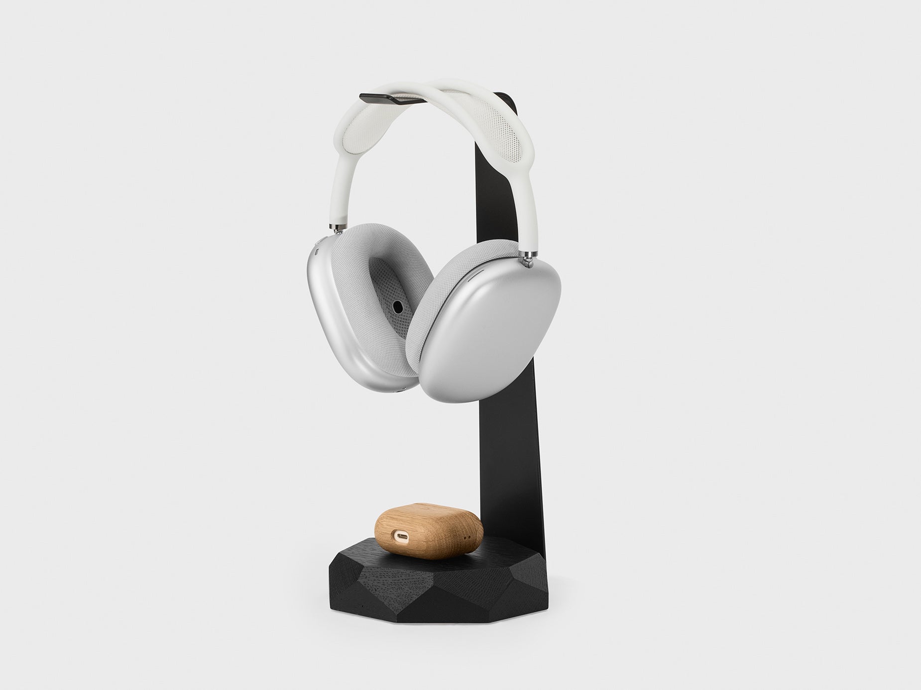 2-in-1 Headphone Stand with USB Charging Port - Space Saving Desk Organizer for Gaming Headphones & Wireless Earbuds - Perfect for Home Office, Gaming Setup, and Workstation Accessories