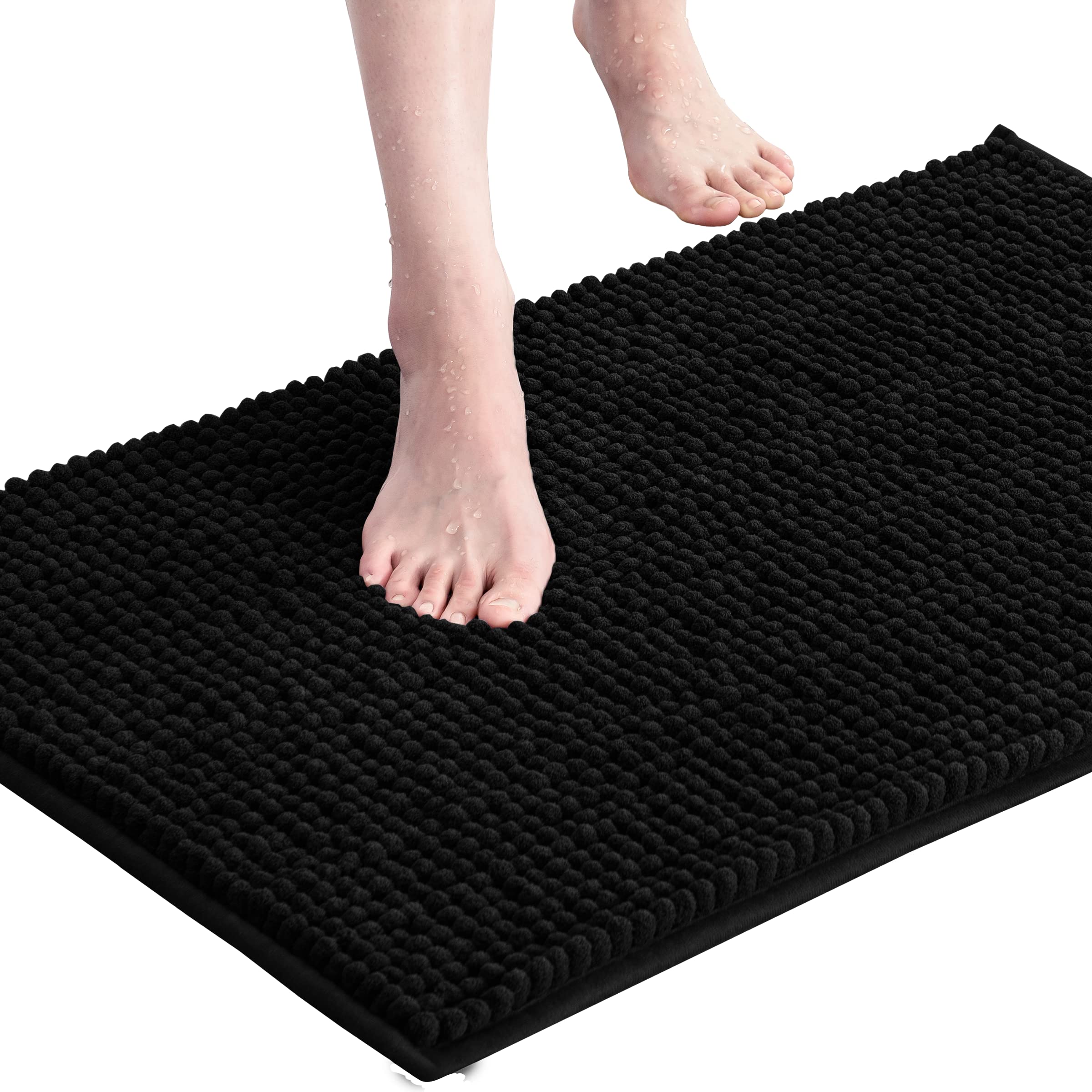 **SUBRTEX Chenille Bath Rug - Ultra Soft Plush Bath Mat, Water Absorbent & Quick Dry, Machine Washable (20