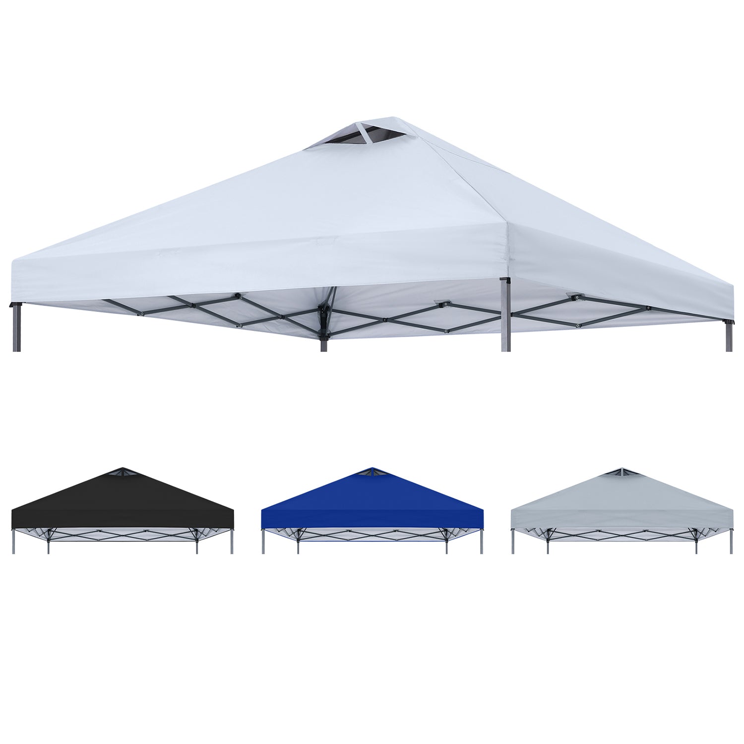 ABCCANOPY 10x10 Replacement Canopy Top Cover with Air Vent - Durable Outdoor Shade for Patio, Garden & Camping - UV Protection & Weather Resistant