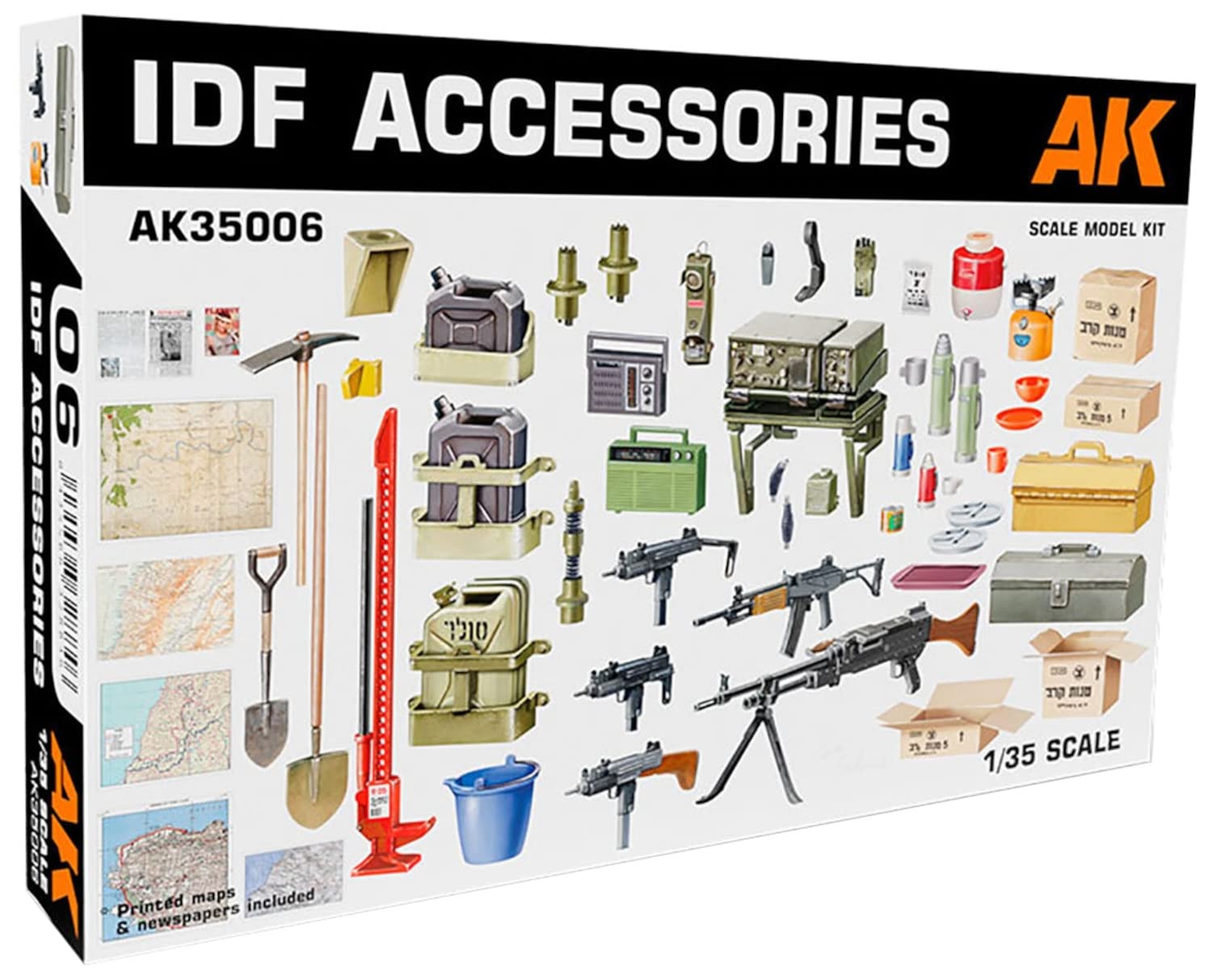 1/35 Scale AK35006 IDF Military Accessories Resin Model Kit for Diorama & Wargaming Scenes