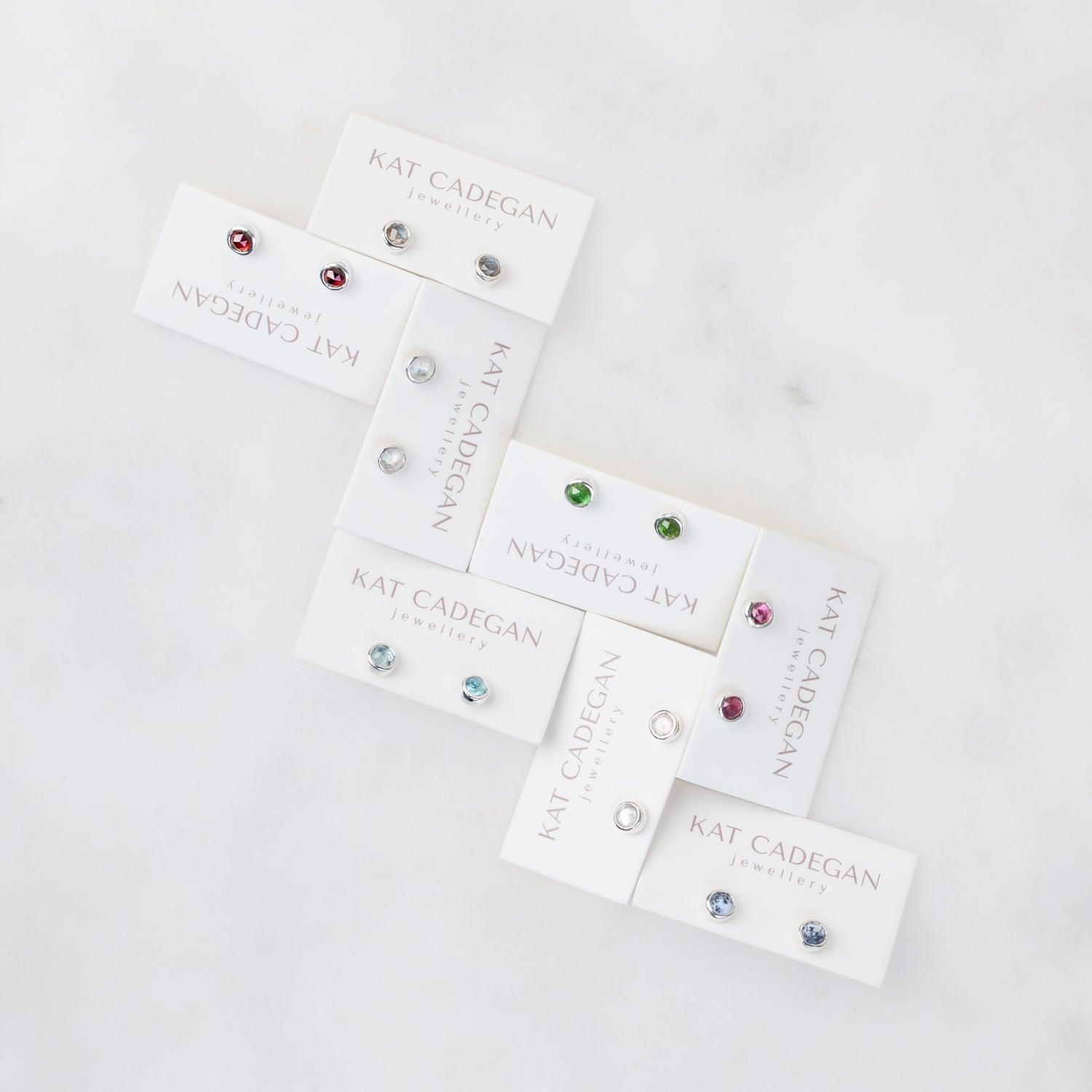 Natural Gemstone Stud Earrings for Women - Dainty & Elegant Jewelry for Daily Wear, Gifts & Special Occasions