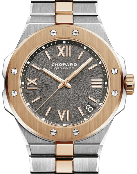 Chopard Alpine Eagle Large Men's Watch - Stainless Steel & 18K Rose Gold Luxury Timepiece for Business, Gifts & Special Occasions