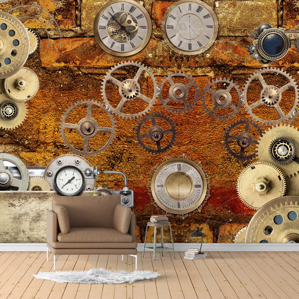 Vintage Bar Theme Peel and Stick Wallpaper - Removable Wall Mural for Bedroom, Living Room, Bar Decor - 66x96 Inches - Easy DIY Home Decoration for Walls