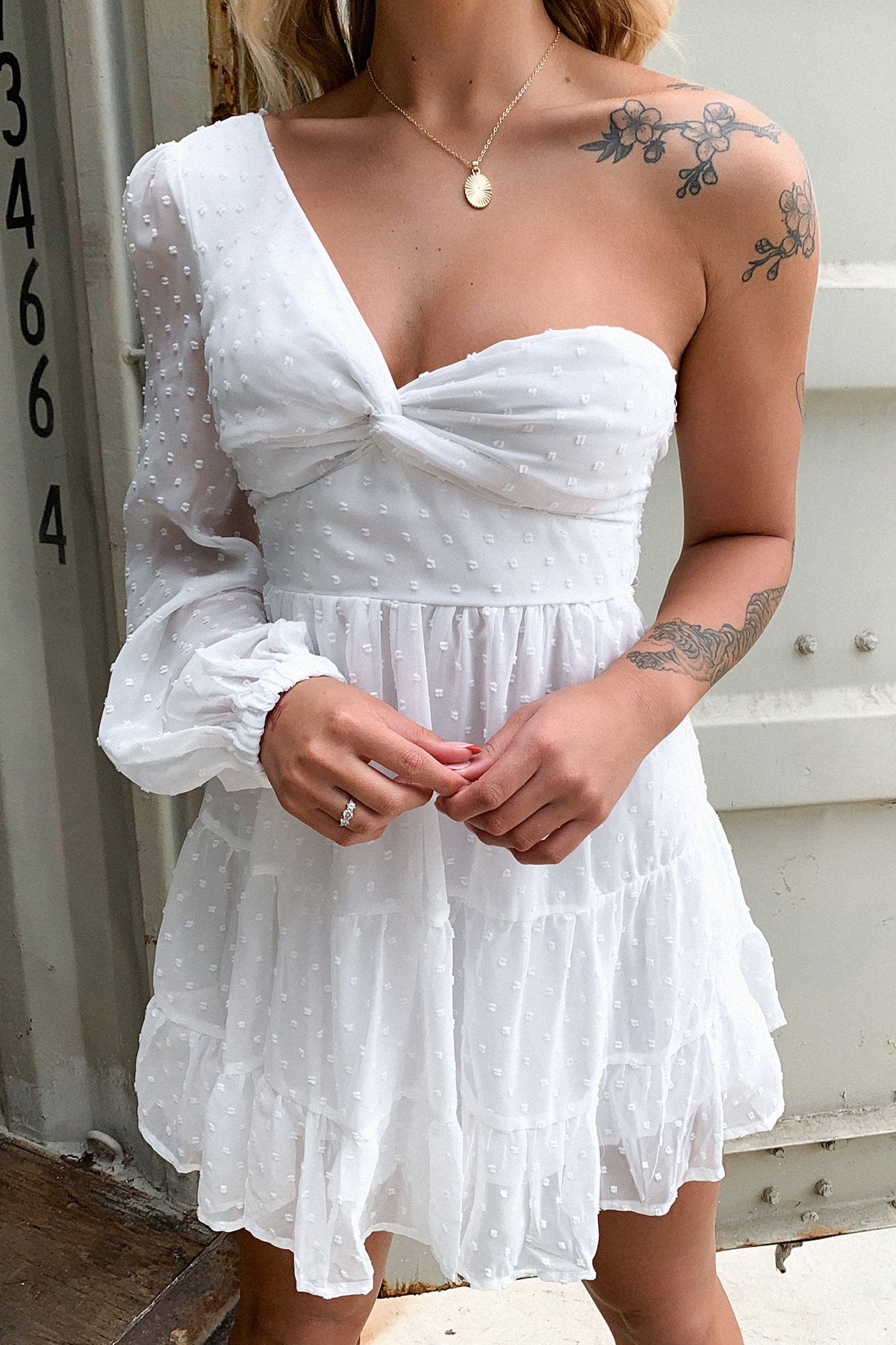 Georgia White Dress - Elegant Women's Summer Dress for Weddings, Parties & Special Occasions