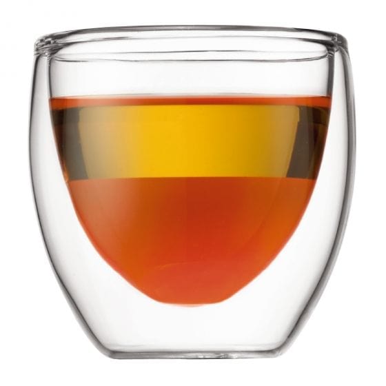 Bodum Double Wall Espresso Glass Set of 2 - 2.5 oz Insulated Coffee Cups for Hot & Cold Drinks - Perfect for Home, Office or Cafe Use