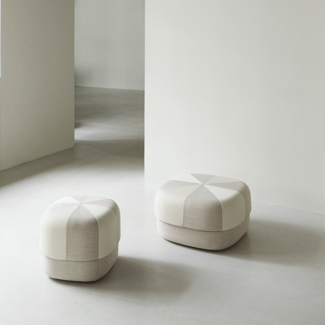Legal Circus Pouf Duo Ottomans by Normann Copenhagen - Stylish Seating for Living Room, Lounge, or Bedroom Decor