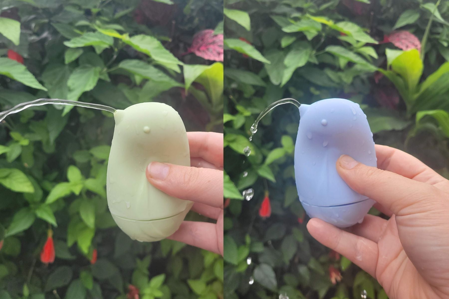 2 Pack Silicone Bath Toys - Pistachio & Baby Blue Ducky Pouring Birds for Kids Bathtime Fun | Perfect for Sensory Play & Water Games