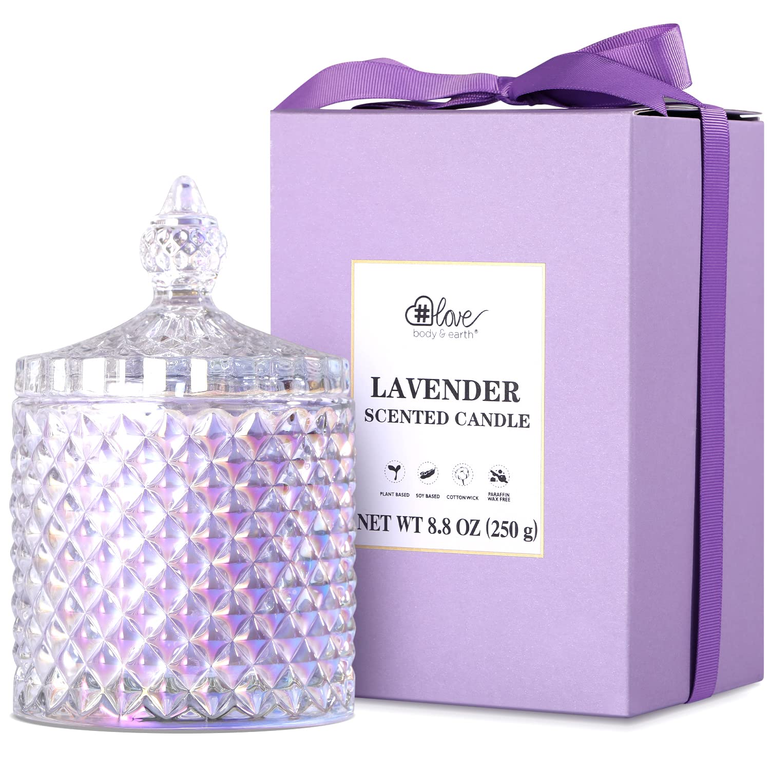 Soy Wax Scented Candles for Home - Natural Aromatherapy Candles in Glass Jar, Relaxing Lavender & Vanilla Fragrance, Perfect Gift for Women, Mothers Day, Housewarming - Ideal for Bedroom, Bathroom & Living Room Decor