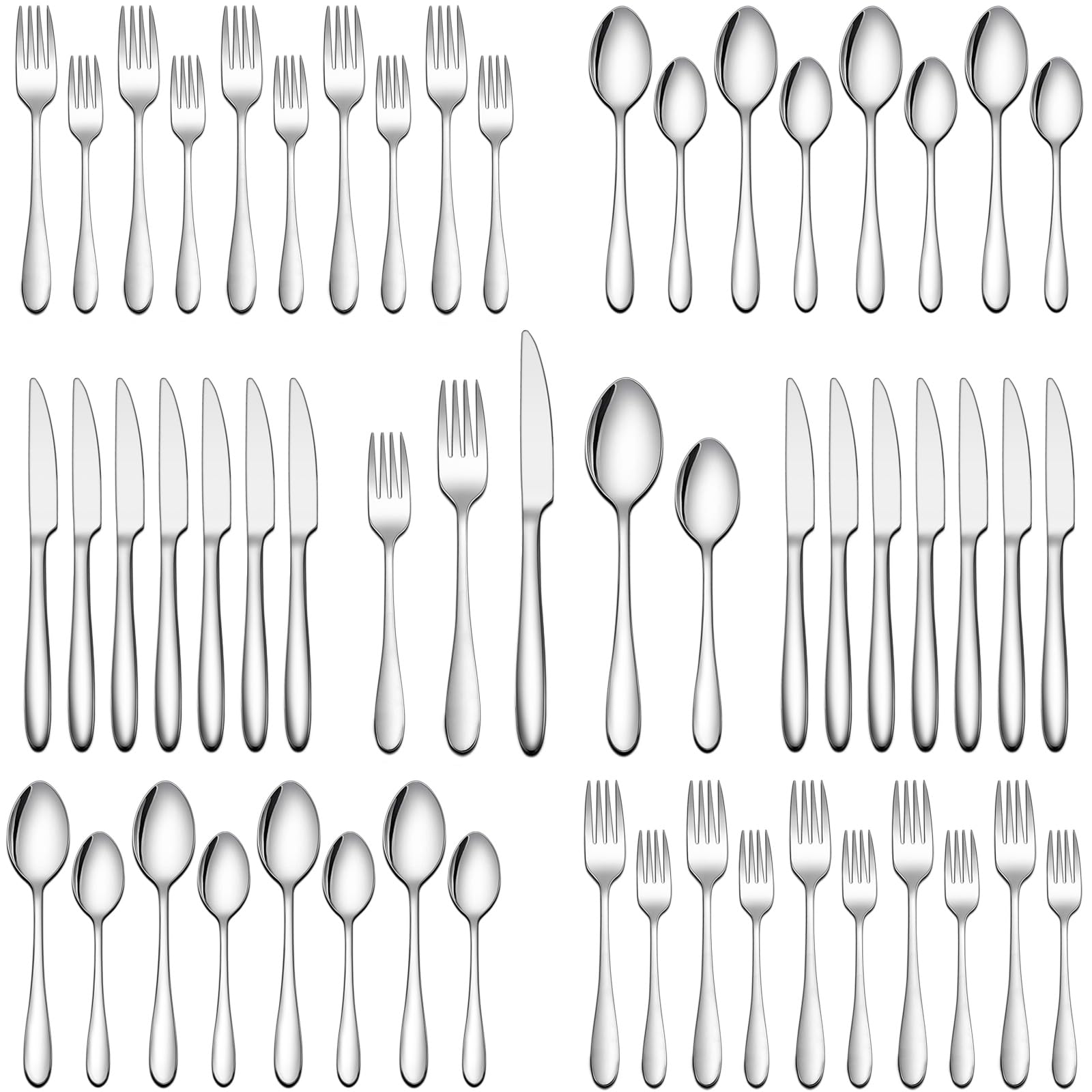 20-Piece Stainless Steel Silverware Set - Mirror Polished Flatware Service for 4 - Dishwasher Safe Cutlery Set for Home, Kitchen, Hotel & Restaurant - Perfect for Dinner Parties, Daily Use & Formal Dining