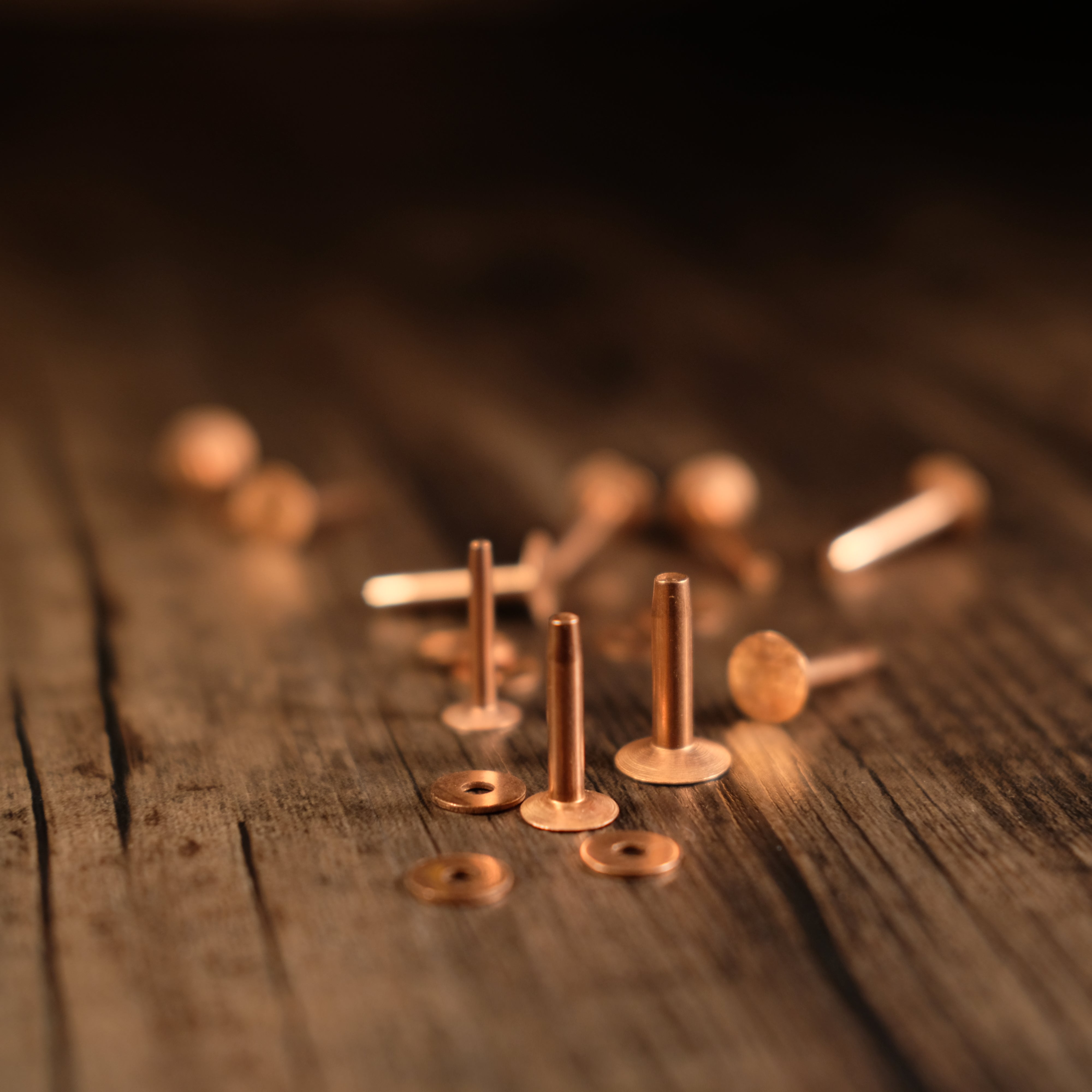 C.S. Osborne Copper Rivets & Burrs (1 lb) - Heavy Duty Metal Fasteners for Leather Craft, DIY Projects & Industrial Repairs - Perfect for Belts, Bags, Saddles & More