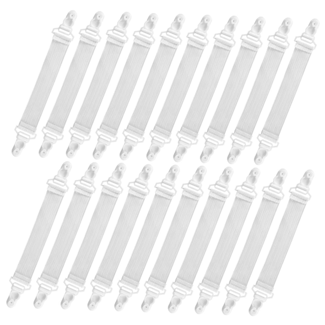 OSALADI 20-Piece Adjustable Bed Sheet Straps - Strong Sheet Clips for Securing Bedding, Fitted Sheets & Mattress Covers - Perfect for Deep Pocket Sheets, King, Queen & Twin Beds