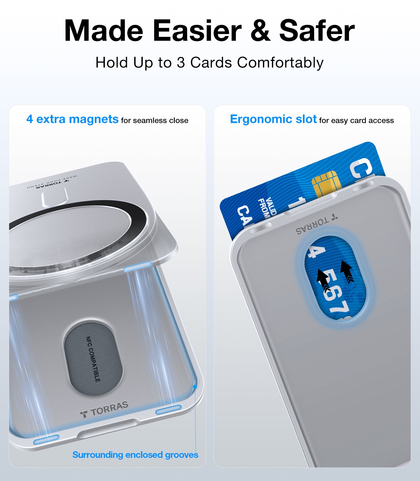 Slim Minimalist Leather Wallet for Men - RFID Blocking Front Pocket Wallet - Perfect for Travel, Business & Everyday Carry