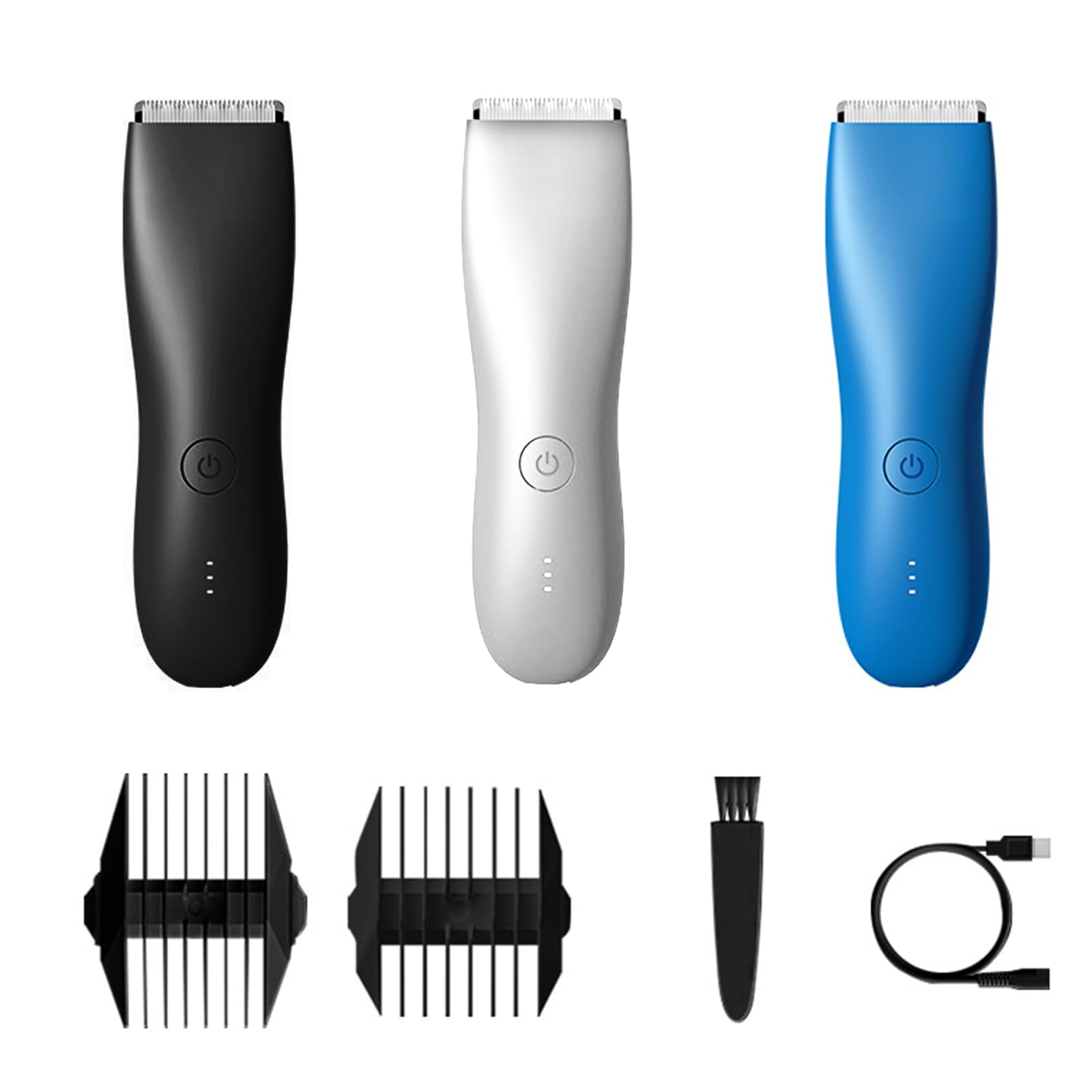 Rechargeable Electric Hair Removal Device for Women & Men - Gentle Face & Bikini Epilator Trimmer for Smooth Skin | At-Home Hair Removal & Travel Use - White
