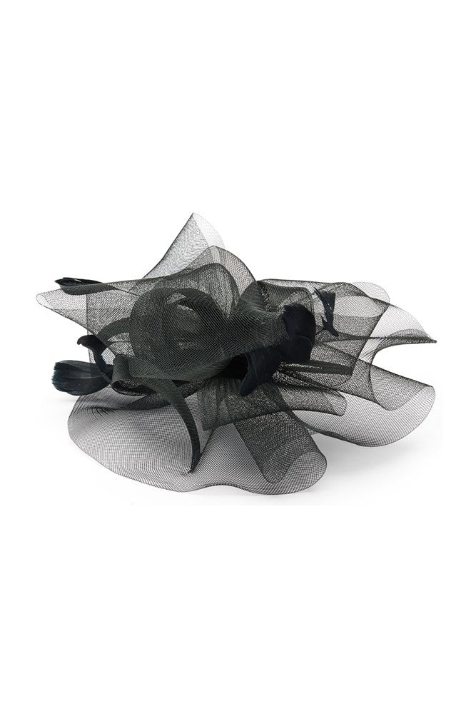 Elegant Iris Fascinator Hair Clip - Floral Headpiece for Women's Weddings, Parties & Special Occasions