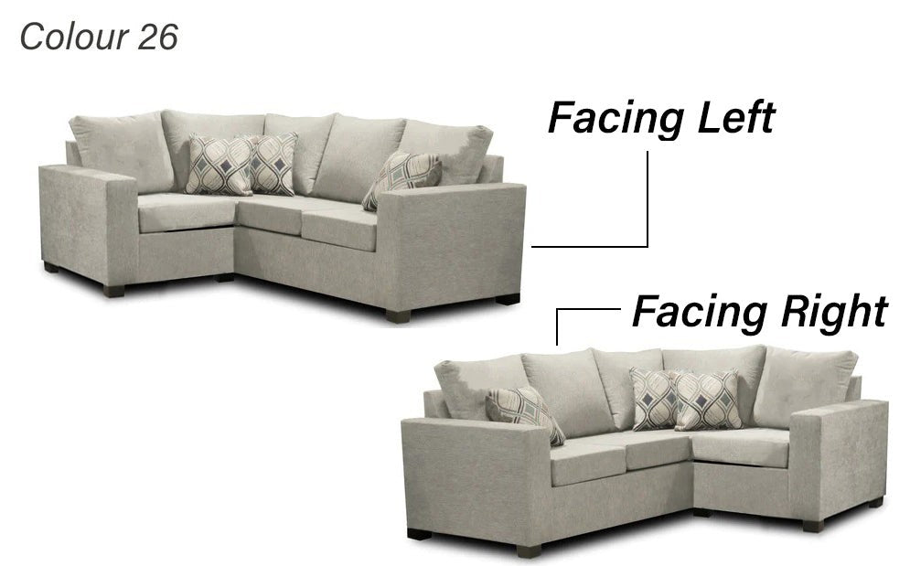Premium Canadian Made 2x1 Sectional Sofa - LHF/RHF Configurable with 17 Color Options | Modern Living Room Furniture for Small Spaces & Apartments