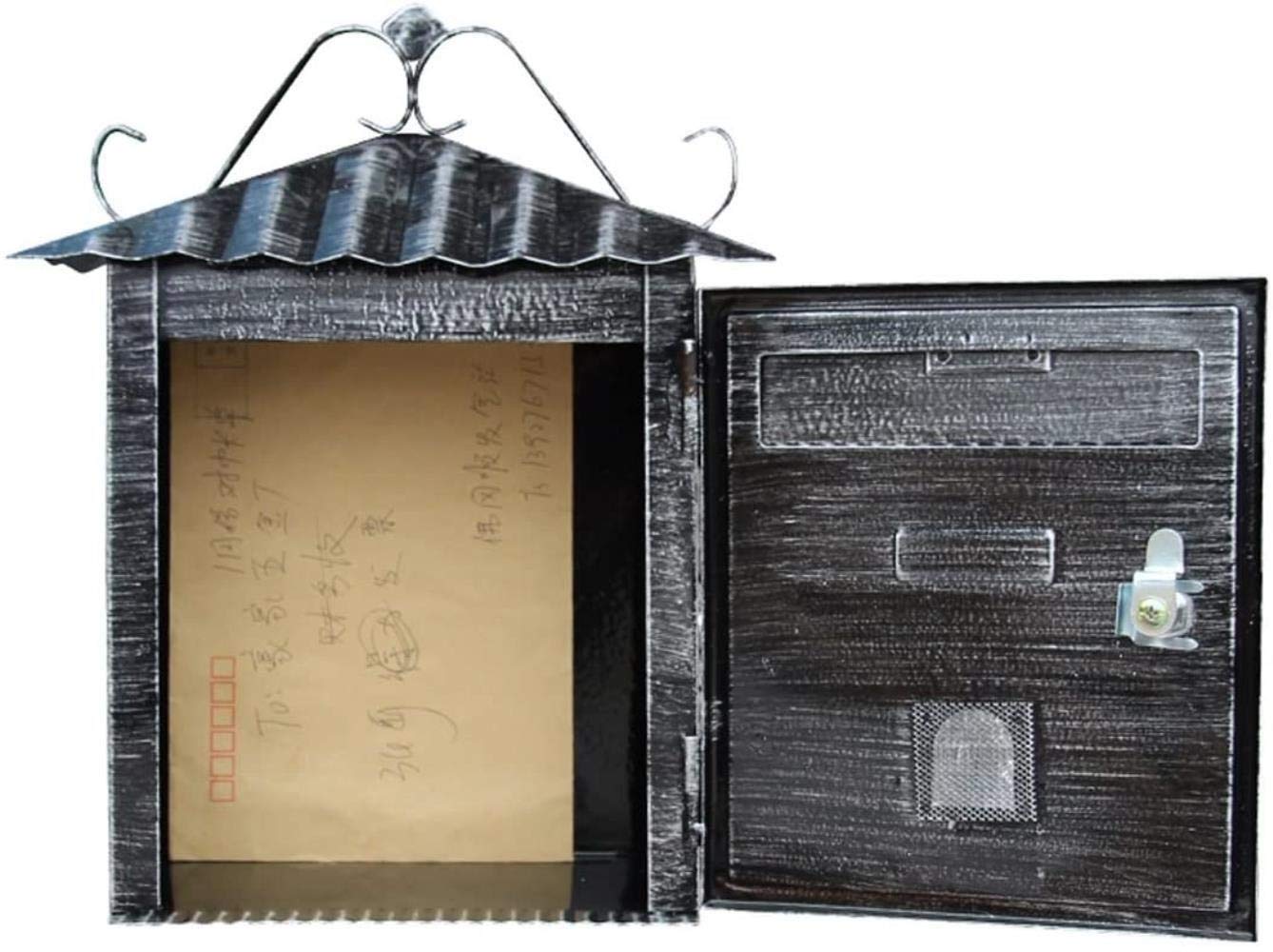 Vintage Mailbox - Retro Wall Hanging Letter Box for Outdoor Villa & Garden Decor