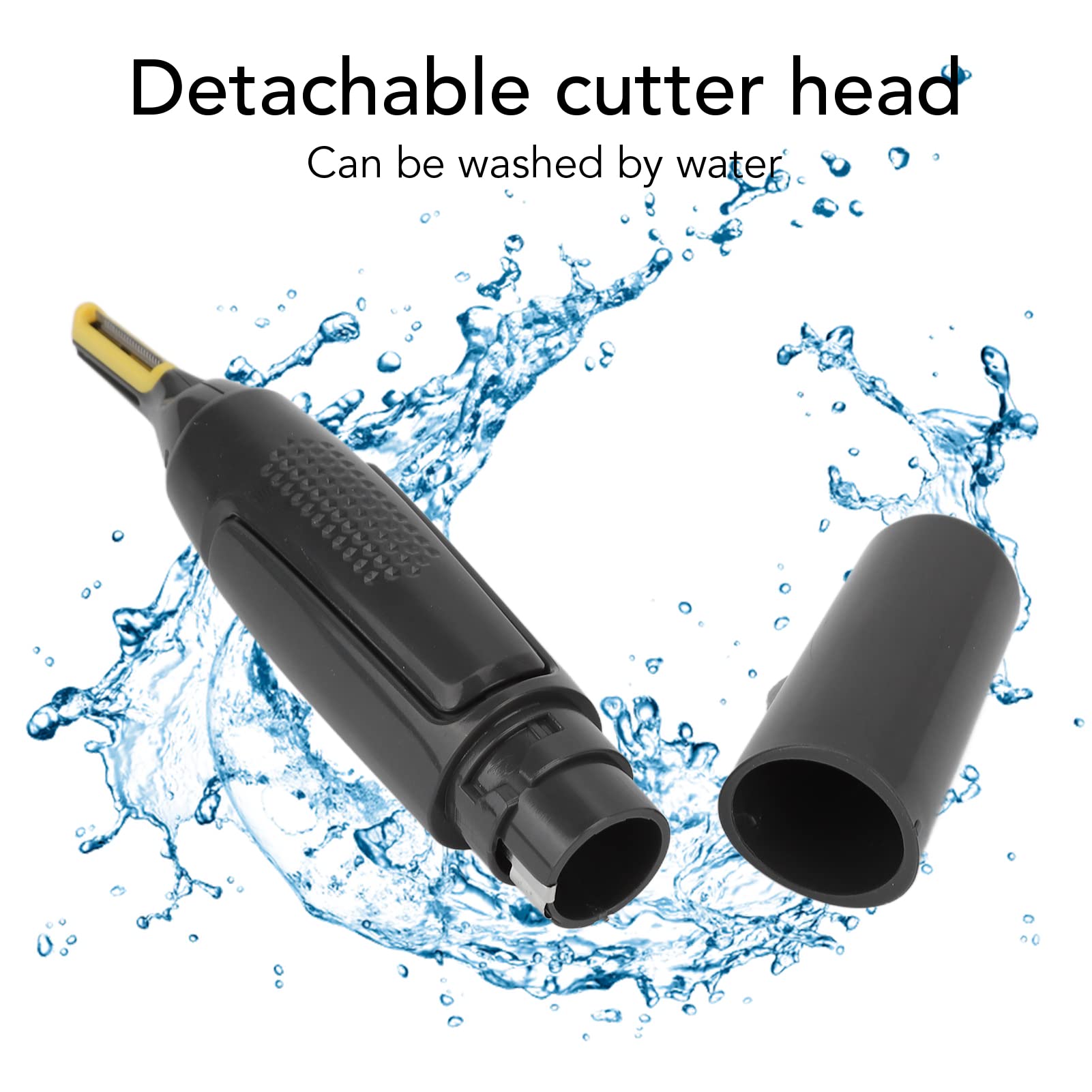 Men's Electric Trimmer with Detachable Washable Cutter & Double Blades - Low Noise Rechargeable Shaver for Beard, Body & Hair Removal - Perfect for Travel, Home & Gym Use