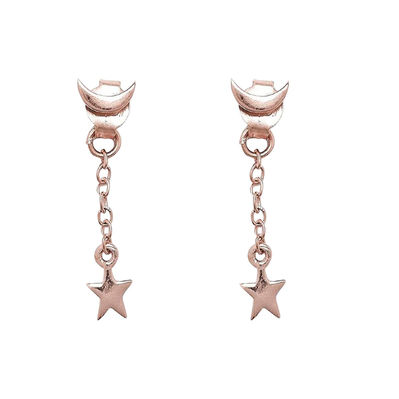 Falling Stars Hoop Earrings for Women - Trendy Shooting Star Drop Earrings Set - Dainty Stud Earrings for Girls & Women - Perfect for Parties, Date Nights & Everyday Fashion