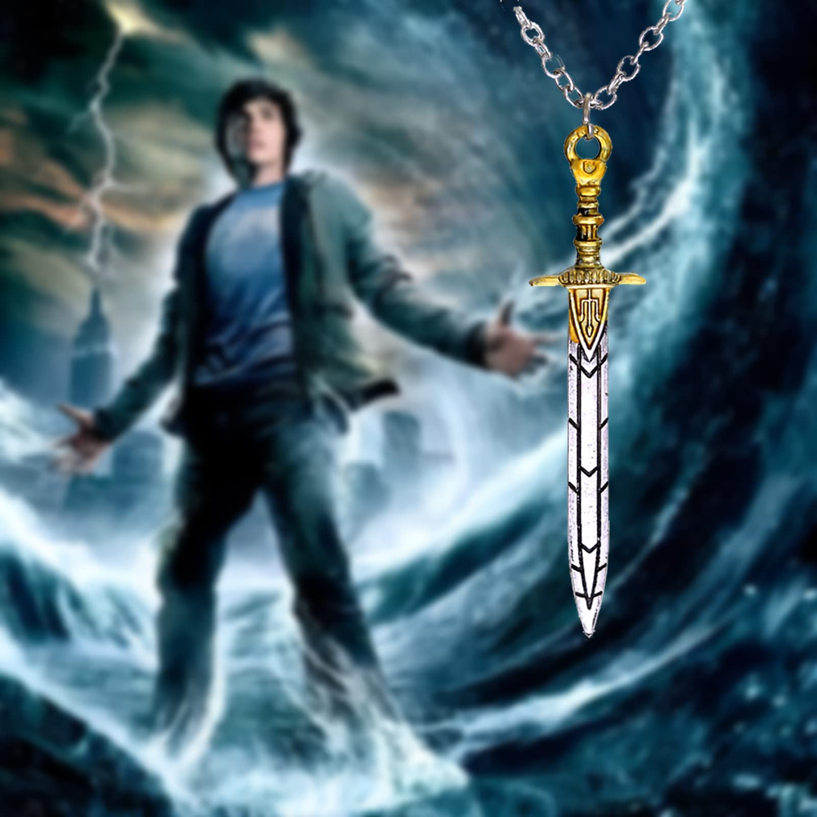 Magic Novels Necklace - Jackson Riptide Inspired Jewelry for Book Lovers & Fantasy Fans | Perfect Gift for Readers, Cosplay & Everyday Wear