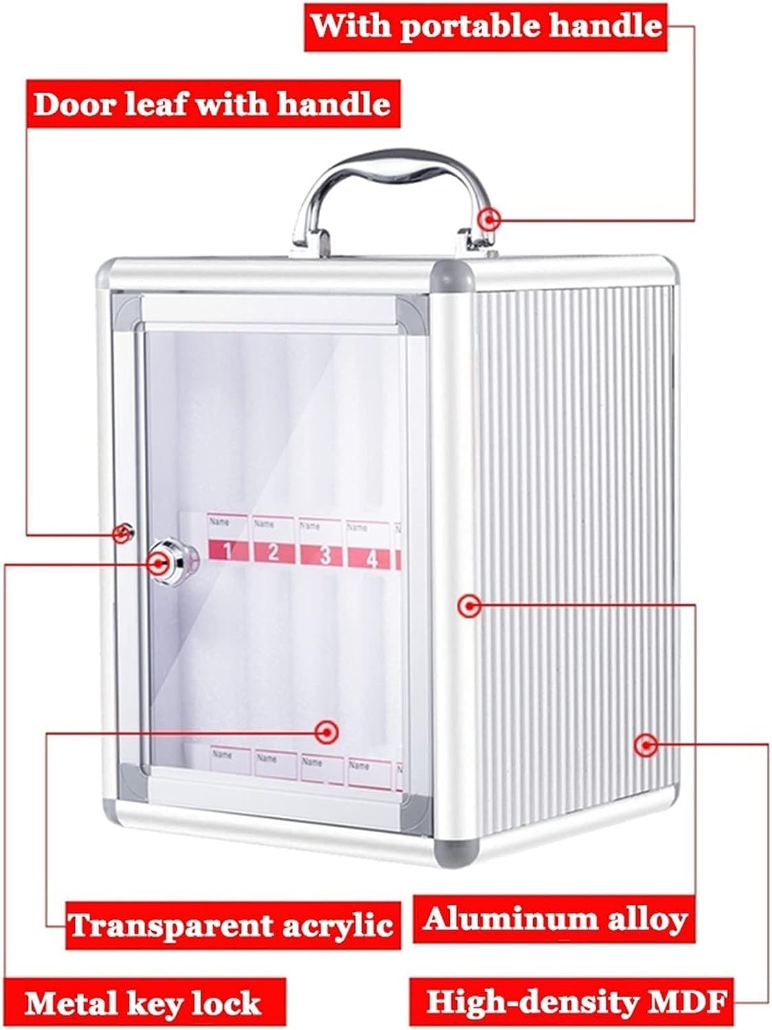 Lockable Phone Storage Cabinet - Secure Mobile Phone Organizer for Students & Staff | ExpressLeopard Phone Safe Deposit Box | Ideal for Classrooms, Offices & Dining Rooms (6-Pack)