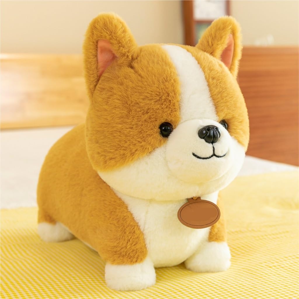 Cute Corgi Plush Toy - Adorable Puppy Stuffed Animal with Lovely Butt, Soft Rag Doll for Kids & Adults - Perfect Gift for Girlfriend Birthday, Christmas & Home Decor